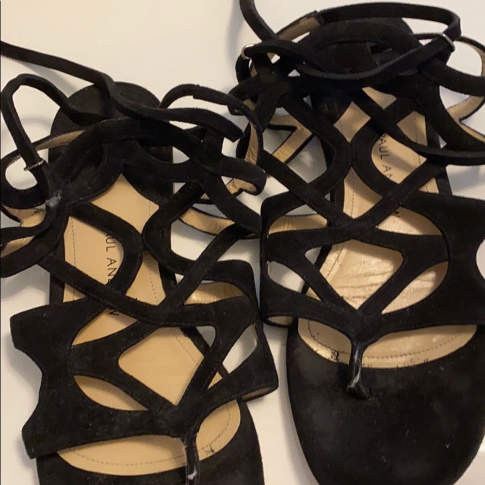 Paul Andrew suede tie up sandals - Picture 2 of 4